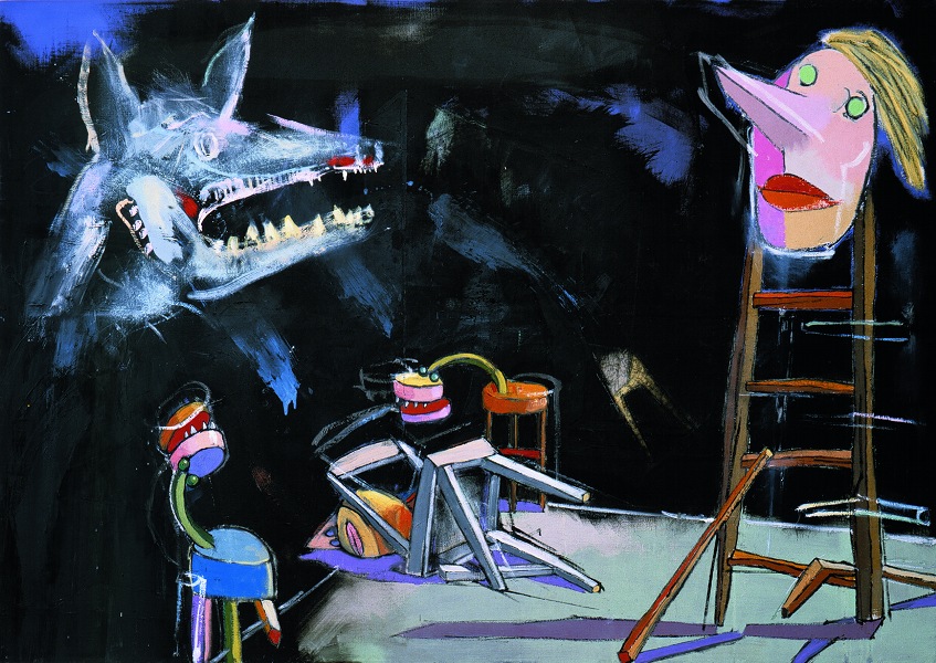 Oko w oko z bestią&nbsp;&nbsp;&nbsp;&nbsp;2001&nbsp;&nbsp;&nbsp;&nbsp;olej&nbsp;&nbsp;&nbsp;&nbsp;142 x 193cm